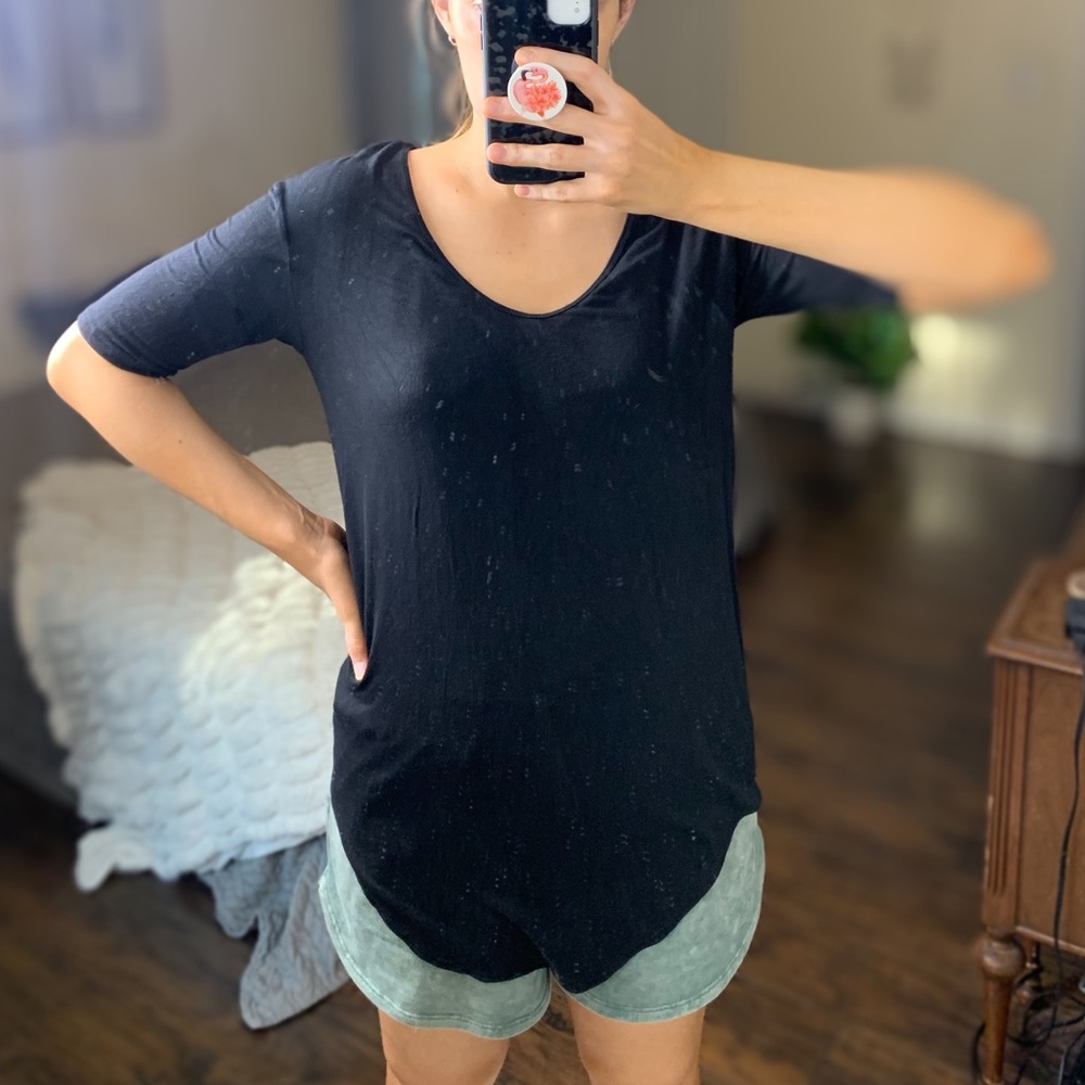Old Navy Black Luxe Scoop Neck Tunic Small